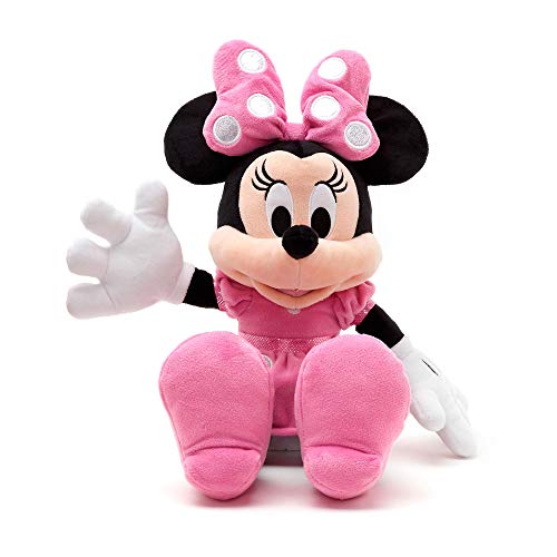 Disney Store: Peluche Mediano de Minnie Mouse, 45 cm, Personaje icónico con Vestido y Lazo de Lunares, rasgos faciales Bordados, Adecuado para Todas Las Edades