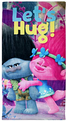 Disney Trolls Let's Hug - Toalla de Playa (TR17013, 140 x 70 cm)