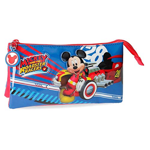 Disney World Mickey Estuche Triple Multicolor 22x12x5 cms Poliéster