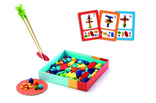 DJECO- Juegos de acción y reflejosJuegos educativosDJECOJuego Totem Zen, Multicolor (15)