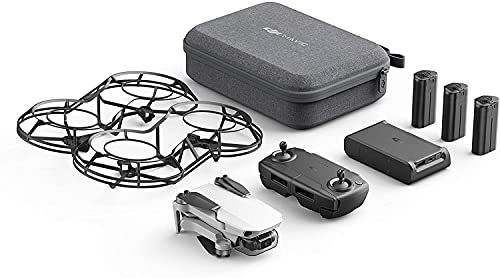 DJI Mavic Mini Combo - Dron Ultraligero y Portátil, Sin Care Refresh, Duración Batería 30 Minutos, Sin Tarjeta, Distancia Transmisión 2 Km, Gimbal 3 Ejes, 12 MP, Video HD 2.7K, 3 Baterías