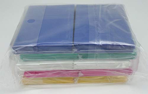 docsmagic.de 5 x 100 Mat Card Sleeves Standard Size 66 x 91 - Blue Yellow Pink Mint White - Pochettes - PKM - MTG