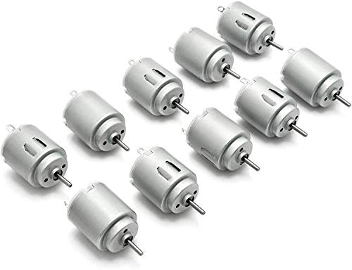 DollaTek 10Pcs DC Motor 140 Mini Motor eléctrico DC 3-5V 6300 RPM para Juguetes de Bricolaje