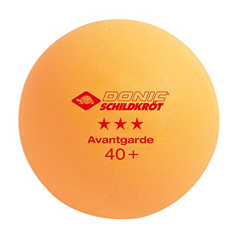 Donic-Schildkröt Pelotas de Tenis de Mesa 3 Estrellas, Avantgarde, 3 Piezas en Caja, Naranja, 608338