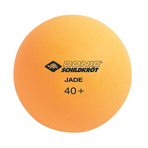 Donic-Schildkröt Pelotas de Tenis de Mesa Jade, Calidad Poly 40+, 6 Piezas en Blister, Naranja, 618378