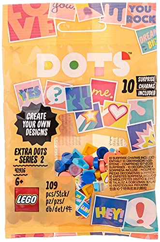 DOTS Tiles Extra: Edición 2 DIY Set de Cuentas con 10 Encantadores Sorpresas, Arte y Manualidades para Niños, multicolor (Lego ES 41916)