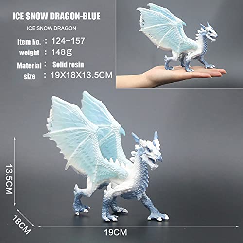 Doyomtoy - Dragón de hielo para niños, figura de acción de juguete para Navidad, regalo de cumpleaños