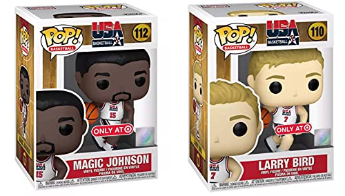 Dream Team Greats Funko Pop! Basketball Bundle USA Basketball Store Exclusives: Larry Bird 110 + Magic Johnson 112