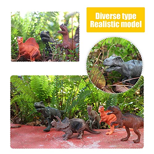 Dreamon Juego de Dinosaurios Figura de Dinosaurio una árbol Estera Caja Educativo Realista Juego para Chicos Fiestas de cumpleaños Infantiles