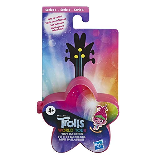 DreamWorks Trolls World Tour Tiny Dancers Serie 1 Figuras para modelar y coleccionar, 1 de 12 personajes diferentes, con anillo o pasador de pelo , color/modelo surtido