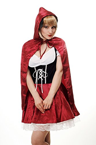 Dress Me Up - L064/40 Disfraz Mujer Caperucita roja Barroco gótico Lolita Cuento Talla 40/M