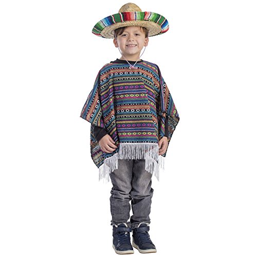 Dress Up America Mexicano Poncho Traje Kid (12 - 14 años)