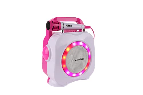 DYNASONIC Karaoke con microfono, Regalos Originales para niños niña, Altavoz, Juguetes niña 4-13 años (DK-201 Rosa)