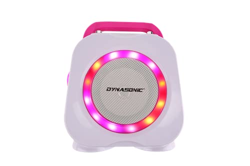 DYNASONIC Karaoke con microfono, Regalos Originales para niños niña, Altavoz, Juguetes niña 4-13 años (DK-201 Rosa)