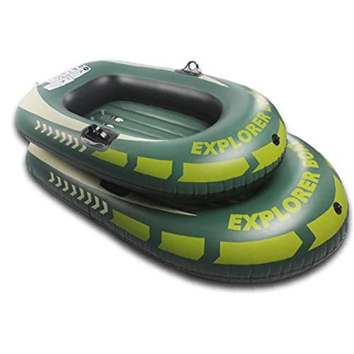 Eaarliyam Barcos Barco Inflable Challenger Barco Inflable Conjunto Espesado de Remo para los Accesorios niños Verde Una Persona al Aire Libre