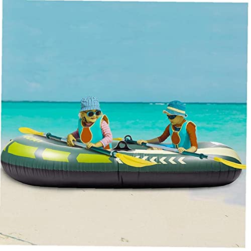 Eaarliyam Barcos Barco Inflable Challenger Barco Inflable Conjunto Espesado de Remo para los Accesorios niños Verde Una Persona al Aire Libre