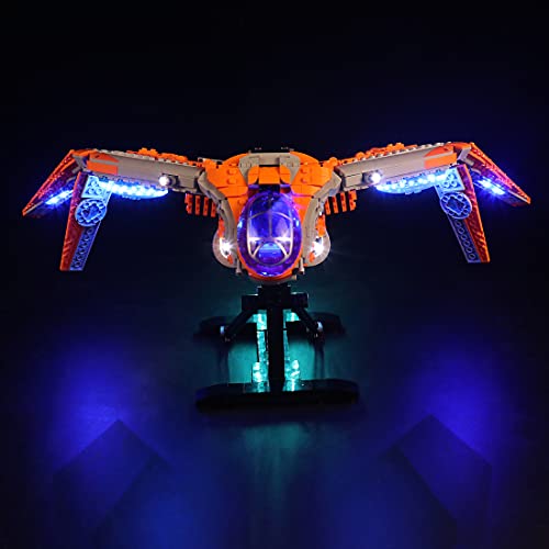 EAYOK Kit de iluminación LED para Lego 76193, DIY Lego 76193 nave espacial Marvel de Guardianes de la Galaxia (Modelo Lego no incluido) – Versión de mando a distancia