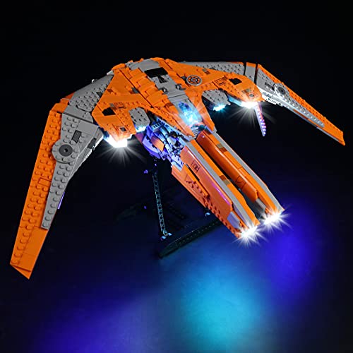 EAYOK Kit de iluminación LED para Lego 76193, DIY Lego 76193 nave espacial Marvel de Guardianes de la Galaxia (Modelo Lego no incluido) – Versión de mando a distancia