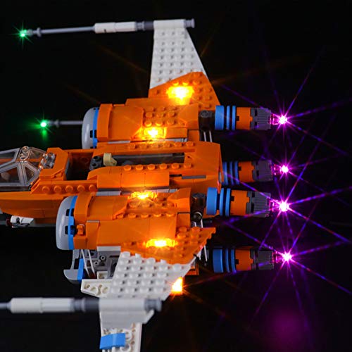 EcoGo Juego de luces LED para Lego Star Wars Poe Dameron X-wing Fighter, modelo de bloques de construcción – Kit de luz compatible con Lego 75273 (no incluye el modelo)