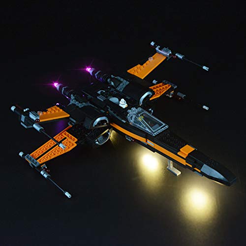 EcoGo Juego de luces LED para Lego Star Wars Poe X-Wing Fighter de bloques de construcción - Kit de luces compatible con Lego 75102 (no incluye el modelo)