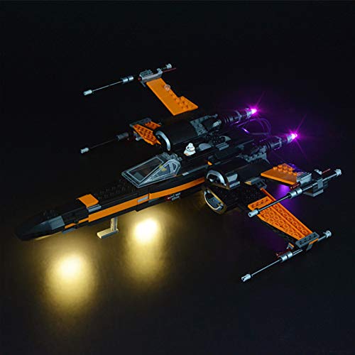 EcoGo Juego de luces LED para Lego Star Wars Poe X-Wing Fighter de bloques de construcción - Kit de luces compatible con Lego 75102 (no incluye el modelo)