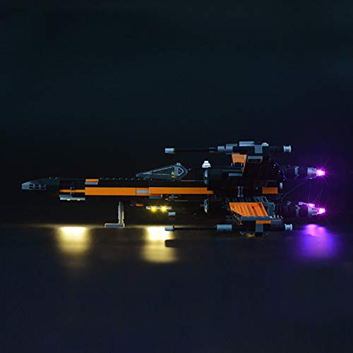 EcoGo Juego de luces LED para Lego Star Wars Poe X-Wing Fighter de bloques de construcción - Kit de luces compatible con Lego 75102 (no incluye el modelo)