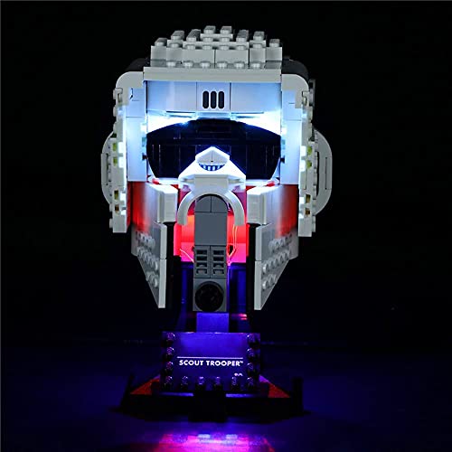 EDCAA Kit de luz LED para casco Star Wars Scout Trooper compatible con Lego 75305 (no incluye el modelo)