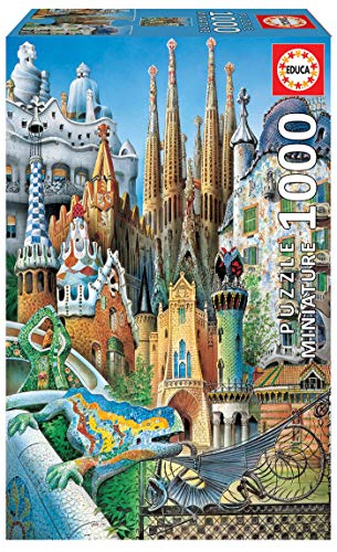 Educa - Collage Gaudí Obras de Arte Puzle, 1 000 Piezas, Multicolor (11874)