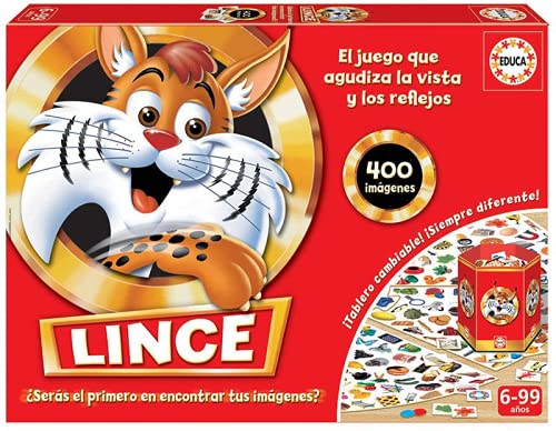 Educa - El Lince. Juego Infatil y Familiar de Agilidad Visual. 400 imágenes. +6 años. 19207