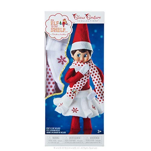 Elf On The Shelf Snowflake bufanda y falda - Elf Doll no incluido - solo accesorio