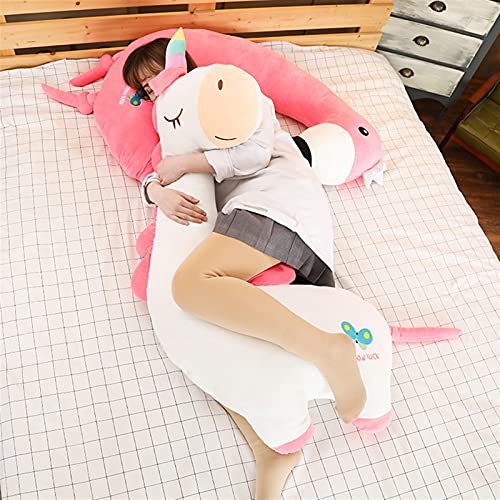 ELKeyko 80~120 cm Gigante Unicornio Juguete de Peluche de Peluche de Peluche de Peluche Regalo para Amante cumpleaños Dinosaurio Flamingo Mensaje Almohada Almohada cojín Almohadas de Maternidad