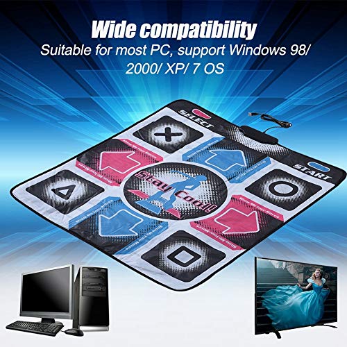 Elprico Juegos de Baile, Pad de Baile, tapete de Baile, tapetes de Baile Controlador de Pad de Baile con USB para la mayoría de PC para Juegos de TV para PC