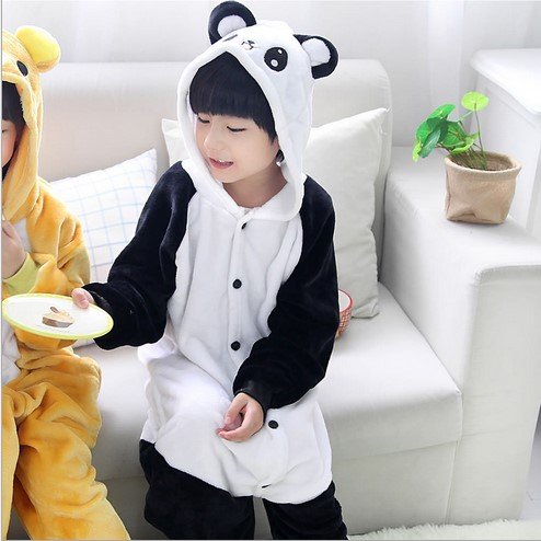 emmarcon Pijama de animales de niños para disfraz de carnaval, Halloween, fiesta de cosplay, unisex Panda 4-5 Años