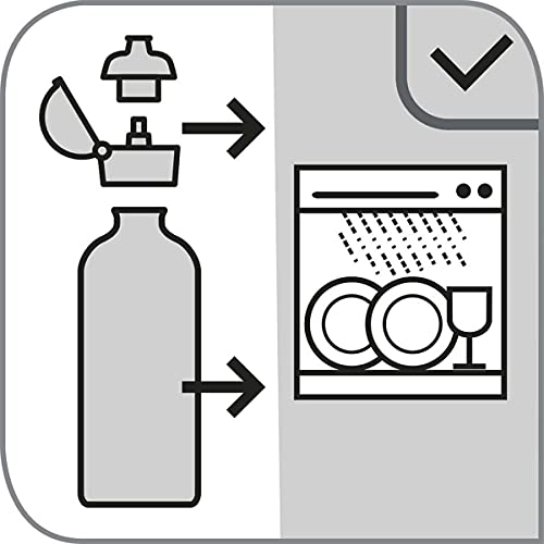 Emsa 518127 - Botella hermética con diseño de Dinosaurio, Capacidad de 0.4 l, antiderrame con Piezas fáciles de Limpiar, Ligeras y fáciles de manipular para niños