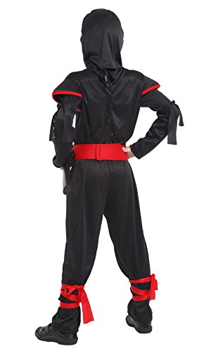 EOZY-Disfraz de Ninja para Niño Disfraz Ninjago Negro Disfraz de Fiesta de Halloween y Carnaval Disfraz de Cosplay (L, negro)