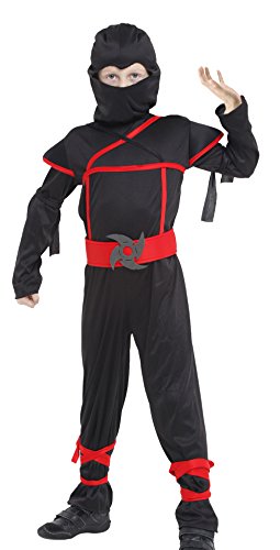 EOZY-Disfraz de Ninja para Niño Disfraz Ninjago Negro Disfraz de Fiesta de Halloween y Carnaval Disfraz de Cosplay (L, negro)