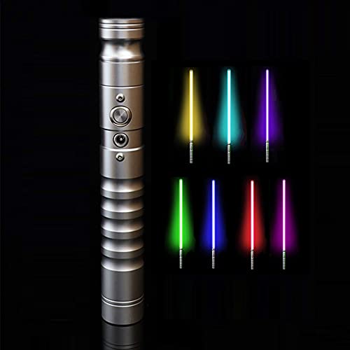 Espada De Juguete De Metal para NiñOs con Sable De Luz RGB, Puede Cambiar 7 Tipos De Colores LED, Regalo De Juguete Brillante Y con Sonido