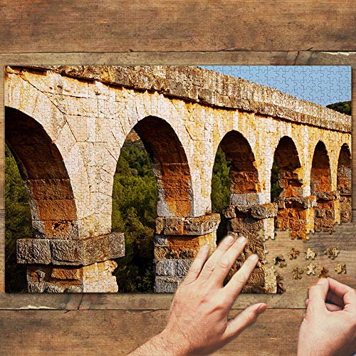 España Acueducto Romano Tarragona Puzzle 1000 Piezas para Adultos Familia Rompecabezas Recuerdo Turismo Regalo