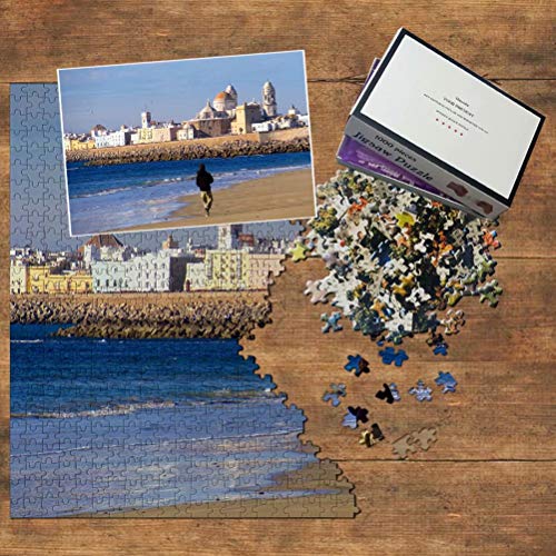 España Cadiz Catedral Andalucía Puzzle 1000 Piezas Puzle de Madera Adultos de Jugación de Viaje Souvenir Madera