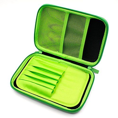 Estuche grande con compartimentos - Organizador de suministros escolares Cool Pencil Box para niños - Bolsa personalizada para bolígrafos para niños (verde)