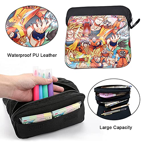 Estuche Lápices, Anime Iienzo Papelería Caja Estudiantes Lápices Bolsa Unisex Bolsa Papelería Con Dos Cremalleras para Estudiantes Adolescente