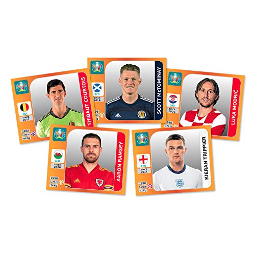 Euro 2020-UEFA Euro 2020 Stickers 2021 Tournament Edition Boite de 50 pochettes European Soccer International Cajita Sobres, Color Calabaza (Panini España 1)