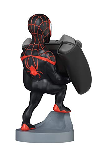 Exquisite Gaming - Cable guy Spiderman edición miles morales, soporte de sujeción o carga para mando de consola y/o smartphone (PS4)