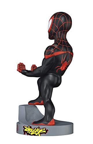 Exquisite Gaming - Cable guy Spiderman edición miles morales, soporte de sujeción o carga para mando de consola y/o smartphone (PS4)