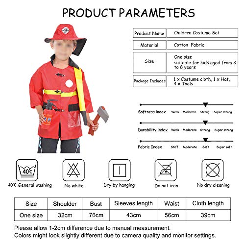 EZSTAX Disfraz de Bomberos para Niños de Halloween