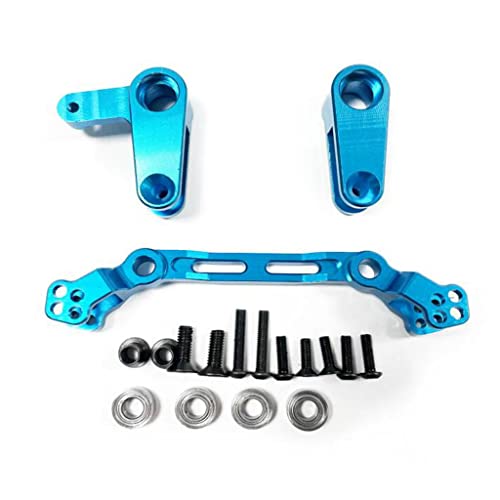 F Fityle 1/10 Metal RC Steering Saver Completo para ARRMA Big Rock Control Remoto Monster Truck Modelo Buggy DIY actualizar Piezas - Blue