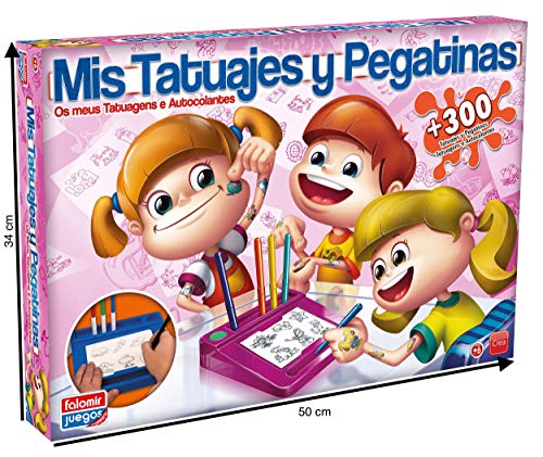 Falomir Tatuajes y Pegatinas-Juego de Mesa (Manualidades) (32-2484)