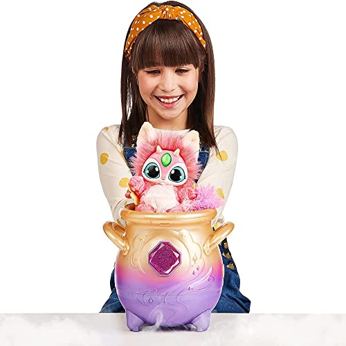 Famosa - My Magic Mixies, Peluche Color Rosa, juguete interactivo de magia, con caldero de pócimas, luces y sonidos, efecto de niebla, muñeco divertido y varita mágica, (MGX00000)