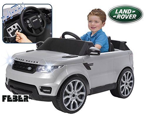 Feber- Range Rover Sport Land Coche eléctrico para niños 3 a 7 años de juguete, 6V, Color gris (Famosa 800010051)