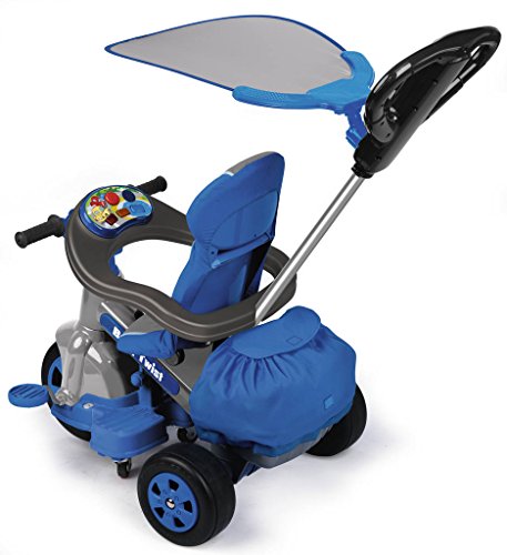 FEBER- Triciclo de paseo Infantil, para niños de 1 a 3 años, Color azul (Famosa 800009780)